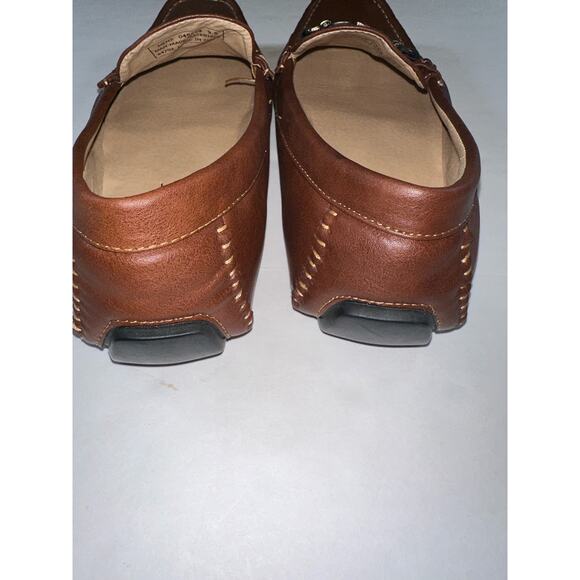 David Stone Men’s Size 9.5 Loafers Slip On Shoes Size Brown w/Buckle Accent - Picture 5 of 6